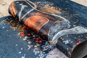 Protišmykový koberec / behúň ANDRE 9002 modrý / terakota