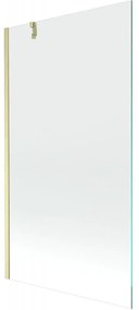 Mexen Next, 1-krídlová vaňová zástena 100 x 150 cm, 6mm číre sklo, zlatá matná, 895-100-000-00-00-55