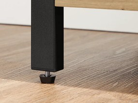 Regál s kovovou konštrukciou TAYLOR 6 políc, dub artisan