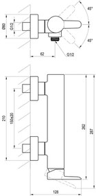 Ravak X070145 - Sprchová batéria PURI lesklý chróm