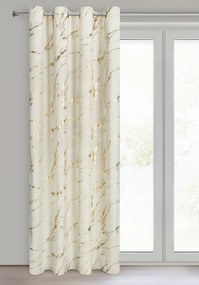 EUROFIRANY ZATEMŇOVACÍ ZÁVES NA KRÚŽKOCH MOLLY 140X250 CM KRÉMOVÁ
