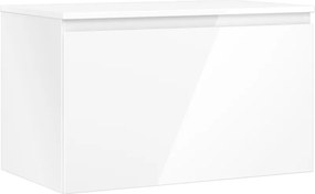Mexen Orio, kúpeľňová skrinka 80 cm s hornou časťou, 1 zásuvka, biela lesklá, 91A10-08047-1-BFC00
