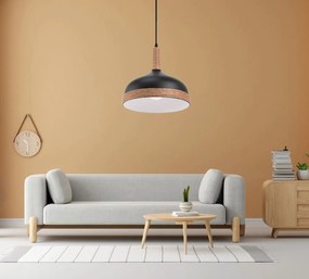 Toolight Toolight, stropné svietidlo 1xE27 APP1421-1CP, čierna-hnedá, OSW-04185