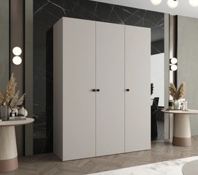 Šatníková skriňa 150 cm Parna 1 (kašmír + čierna). Akcia -20%. Vlastná spoľahlivá doprava až k Vám domov. 1125874