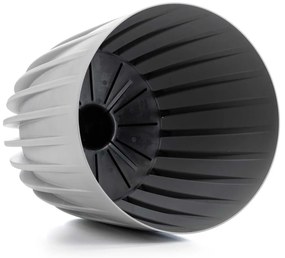 PLASTOVÝ KVETINÁČ STRIPPED 39X46 CM SIVÁ