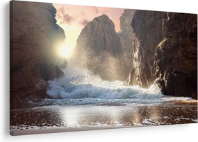 Obraz - Skaly a vlny oceánu (90x60 cm)