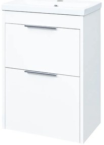 Mereo Mereo, Vigo, kúpeľňová skrinka s keramickým umývadlom, 51 cm, biela, dub, MER-CN310