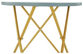 Tempo Kondela Príručný stolík, sivá/zlatý náter, RONDEL