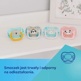 Silikónový symetrický cumlík 0-6m, Koala