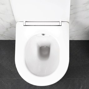 Rea Carlo Lux, závesná WC misa s funkciou bidetu + toaletné sedadlo, biela lesklá, REA-C9701