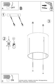 Stropné svietidlo Inez, 1x čierne kovové tienidlo