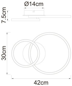 GLOBO REGGY 67238-18B Stropné svietidlo