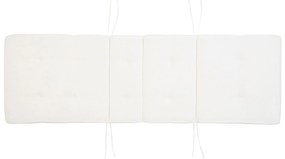 Vankúš k ležadlu krémovobiela 188 x 59 x 5 cm TOSCANA/JAVA Beliani
