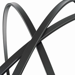 Erga Round, okrúhle zrkadlo 100cm, čierny rám, ERG-V01-ROUND-1010-BK