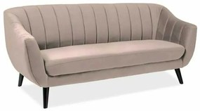 Pohovka Elite Velvet, trojsedačka, béžová