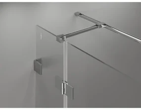 Mexen Lunar T, sklopný sprchový kút pravý 135 x 110 cm, 8mm číre sklo, chrómový profil, 834T-135-110-01-00-P