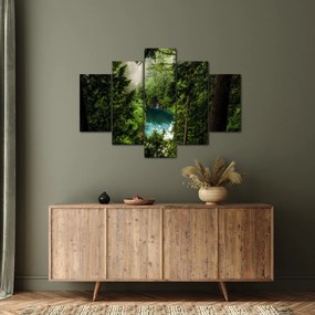 Obraz - Priezor medzi stromami (150x105 cm)