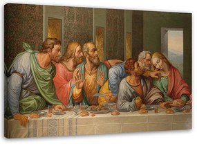 Obraz na plátně Poslední večeře, Leonardo Vinci - 100x70 cm