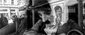 Obraz - Charles Chaplin v Prahe (120x50 cm)