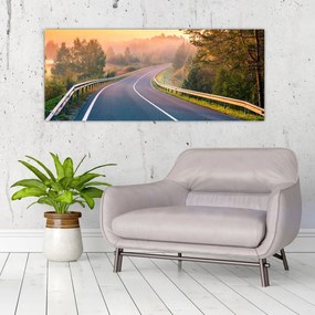 Obraz - Cesta pri východe slnka (120x50 cm)