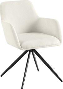 Jedálenská stolička Olema látka cord - krémová