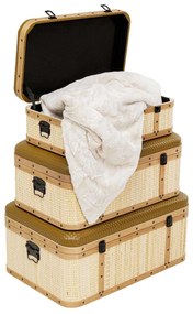 Viaggo set 3 truhlíc béžový