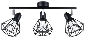 Čierne stropné svietidlo ø 10 cm Varpu – Sollux