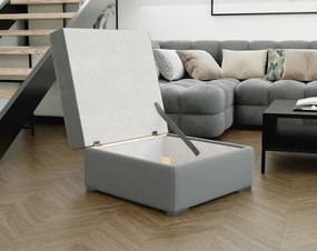 AKCIA Tmavomodrý taburet ZENOVA s úložným priestorom 65x65 cm II. akosť