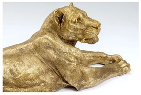 KARE DESIGN Dekoratívny predmet Lion zlatá 40 × 113 × 58 cm
