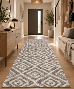 Koberec Boho 638 D.GREY/CREAM rozmery koberec: 60x100 cm