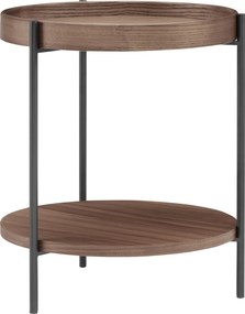 XXXLutz PRÍRUČNÝ STOLÍK, farba vlašského orecha, kompozitné drevo, 44/49 cm Livetastic - Online Only obývacie izby - 001769013006