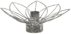 Zinkový antik kovový svietnik na úzku sviečku kvetina Flia - Ø 15*7cm