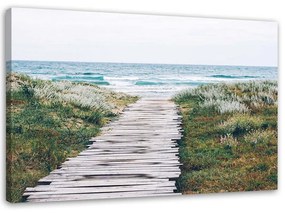 Obraz na plátně Cesta na pláž Mořská příroda - 120x80 cm