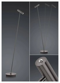 Stojacia LED lampa Tom, stmievateľná, bronzová