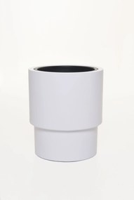 Kvetináč ESCADA, sklolaminát, výška 40 cm, biely mat
