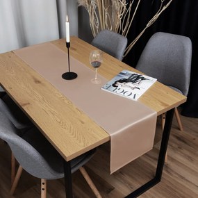 Biante Saténový behúň na stôl polyesterový Satén LUX-064 Béžovohnedý 20x120 cm