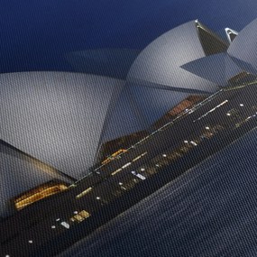 Obraz nočného Sydney (120x50 cm)