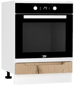 Kuchynská skrinka Zoya Dk60 Dub Halifax/Biely