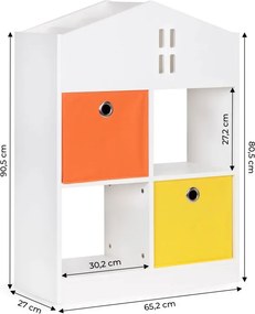 Regálová detská skrinka, domček pre deti, organizér