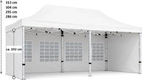 TRENDIE Hliníkový nožnicový stan 3x4,5m zelený