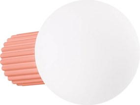 Nástenné svietidlo Halo, 1x biele sklenené tienidlo, p