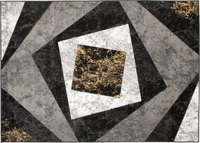 TA Koberec K855G BLACK CHEAP PP EYM Sivý Obdĺžnikový Rozmer: 60x100 cm