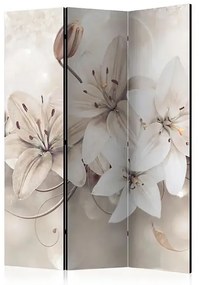 Paraván - Diamond Lilies [Room Dividers] Veľkosť: 135x172, Verzia: Akustický