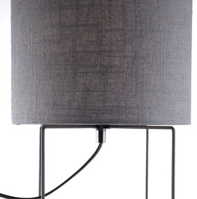 Moderná stolná lampa sivá - Hina
