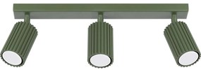 Sollux SL.1619 - Bodové svietidlo KARBON 3xGU10/10W/230V zelená SLX1298