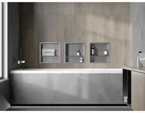 Mexen X-Wall-R, polička na zapustenie na obklad s golierom 30 x 30 cm, oceľová, 1910303010S