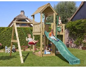 Ihrisko Jungle Mansion so šmykľavkou a modulom 1-Swing Frame 2.0