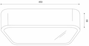 Stropné svietidlo OAK SQUARE 4xE27/15W/230V 45x45 cm dub