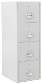 Ohňovzdorná kancelárska kartotéka SHELL, 4 zásuvky, mechanický zámok