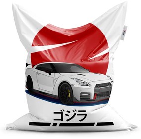 Sablio Sedací vak Nissan GTR 35 Japonské slnko - 150x100 cm